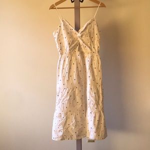 NWT J. Crew sundress in white polka dot